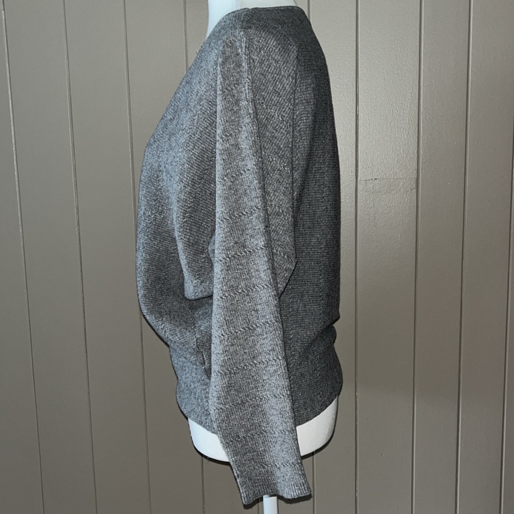 Cyrus Heather Gray Lightweight Sweater Top - Dolman Sleeves - Picture 3 of 5